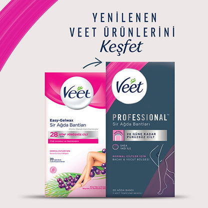 Veet Professional Waxing Strips Normal Skin 20pcs