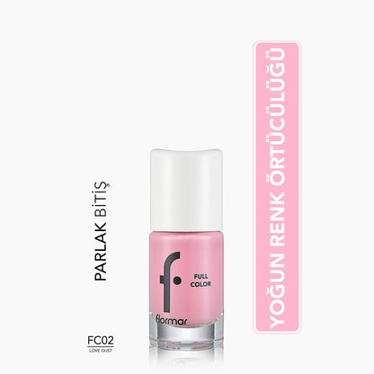 Flormar Full Color Extra Intense Pigmented Nail Polish FC08 Optimistic Red