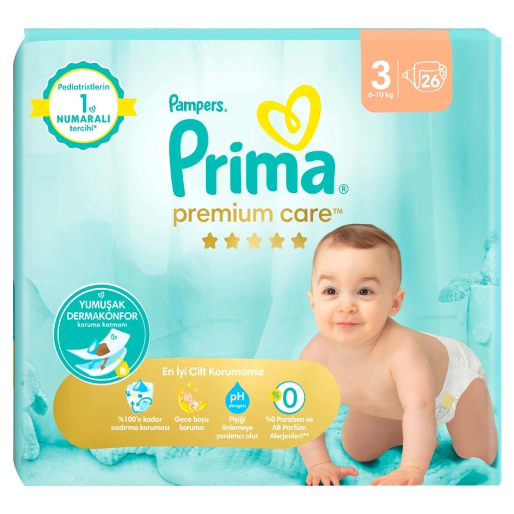 Prima Baby Diaper Premium Care Size 3 26 Pieces