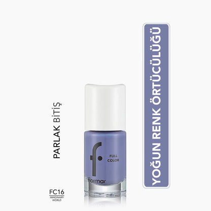 Flormar Full Color Extra Intense Pigmented Nail Polish FC08 Optimistic Red