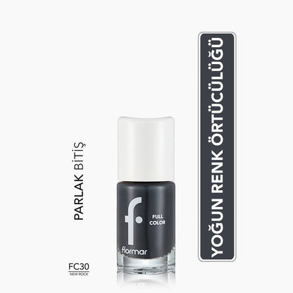 Flormar Full Color Extra Intense Pigmented Nail Polish FC08 Optimistic Red
