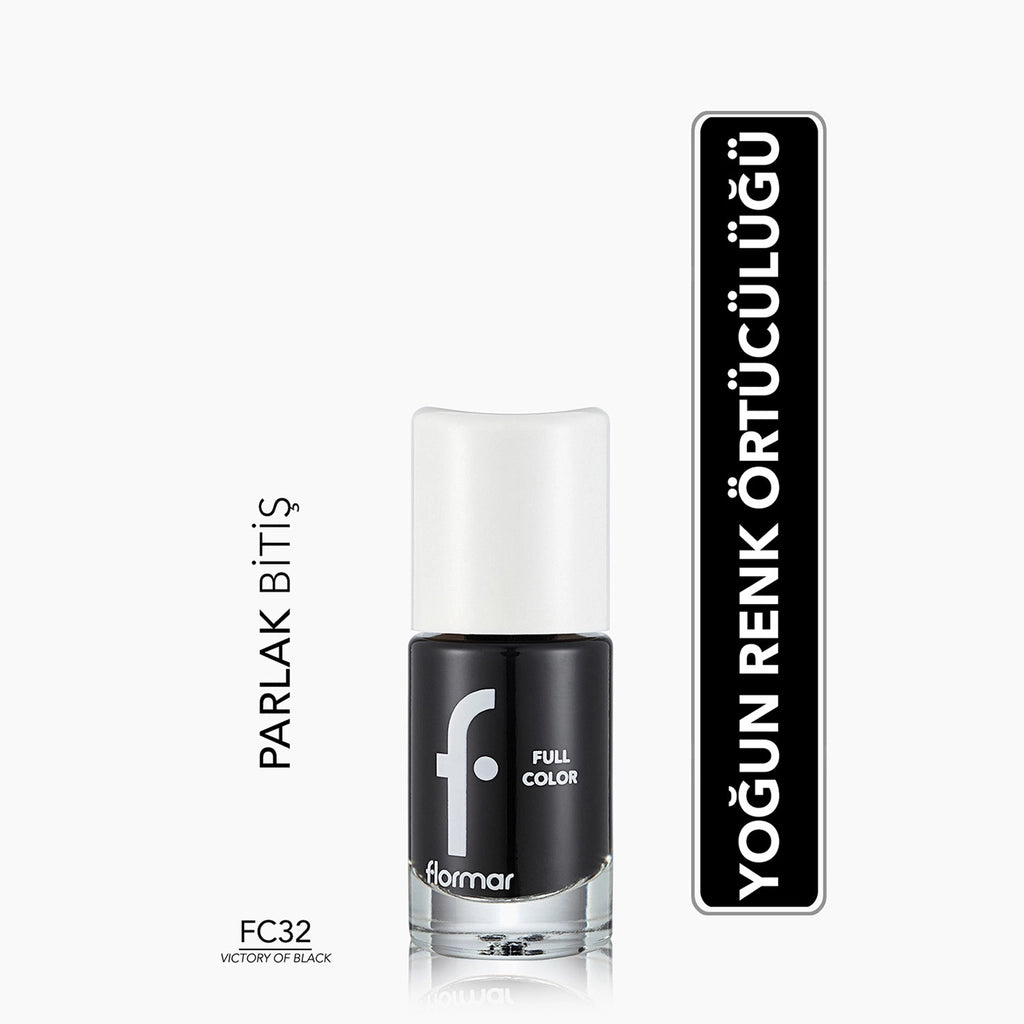 Flormar Full Color Extra Intense Pigmented Nail Polish FC08 Optimistic Red