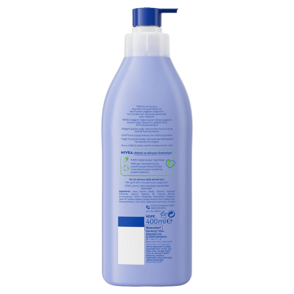 Nivea Cherry Blossom Body Lotion Containing Precious Oils 400 ml