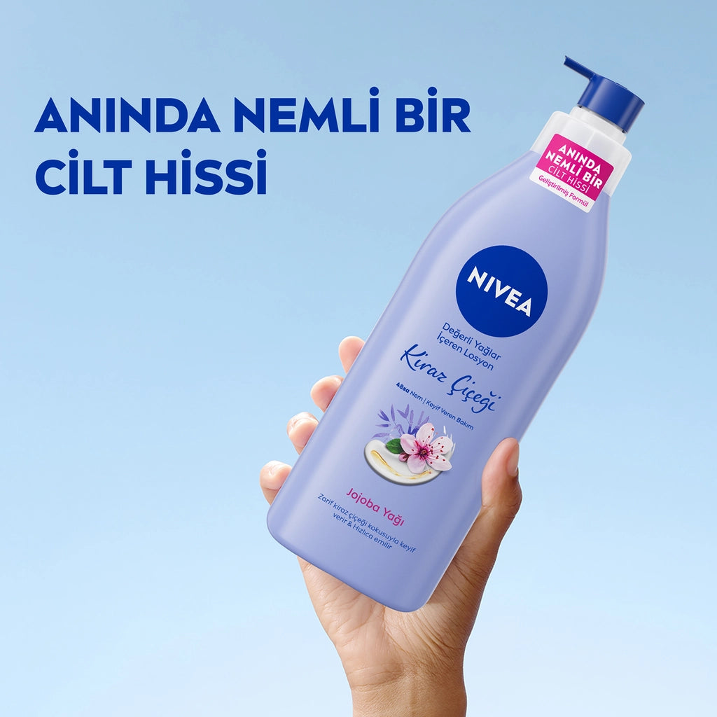 Nivea Cherry Blossom Body Lotion Containing Precious Oils 400 ml