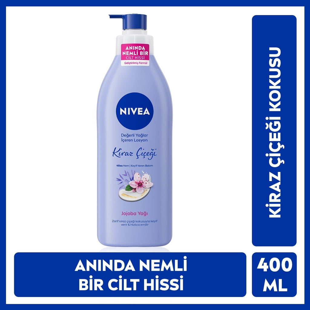 Nivea Cherry Blossom Body Lotion Containing Precious Oils 400 ml