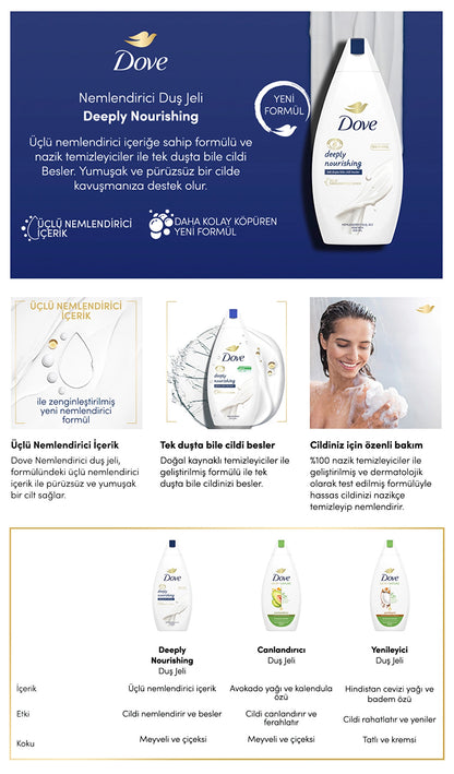 Dove Moisturizing Shower Gel Deeply Nourishing 450 ml