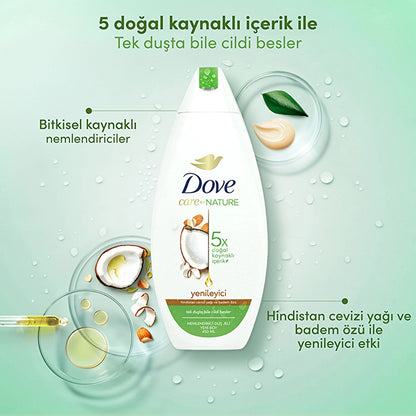 Dove Care By Nature Moisturizing Shower Gel Coconut Oil and Almond Extract Renewing 450 ml