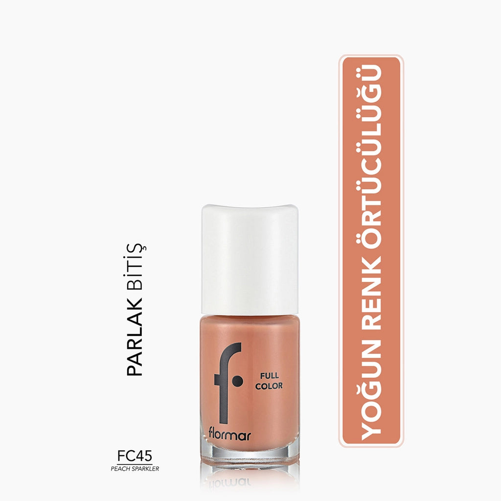 Flormar Full Color Extra Intense Pigmented Nail Polish FC08 Optimistic Red