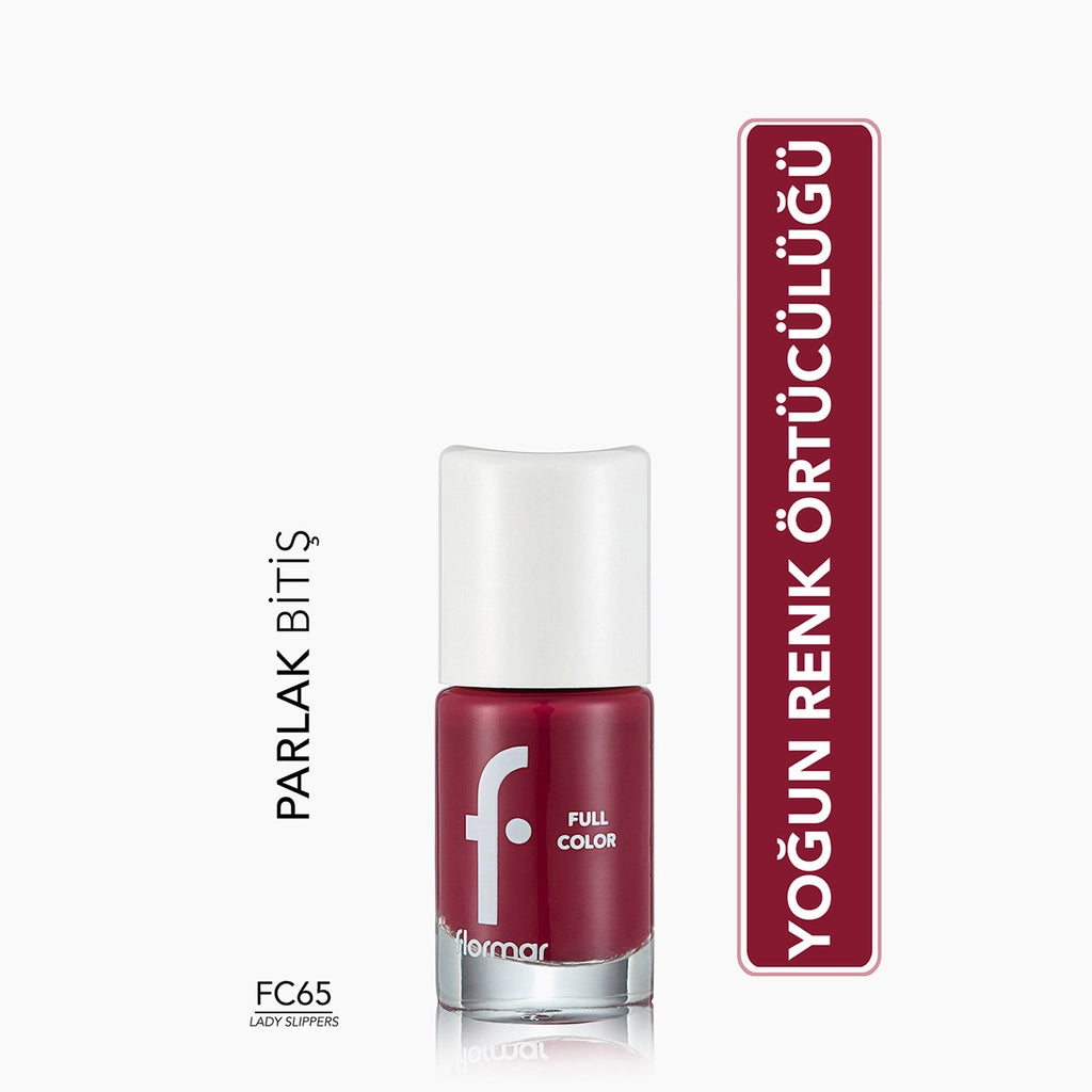 Flormar Full Color Extra Intense Pigmented Nail Polish FC08 Optimistic Red