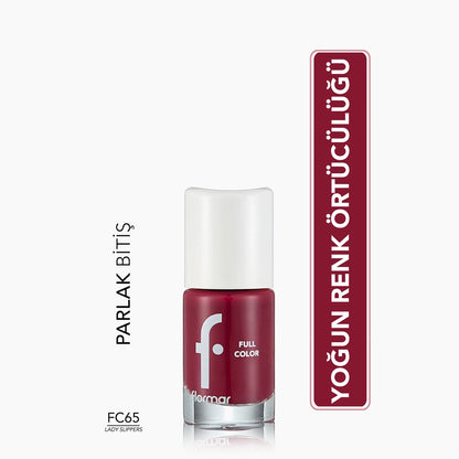 Flormar Full Color Extra Intense Pigmented Nail Polish FC08 Optimistic Red