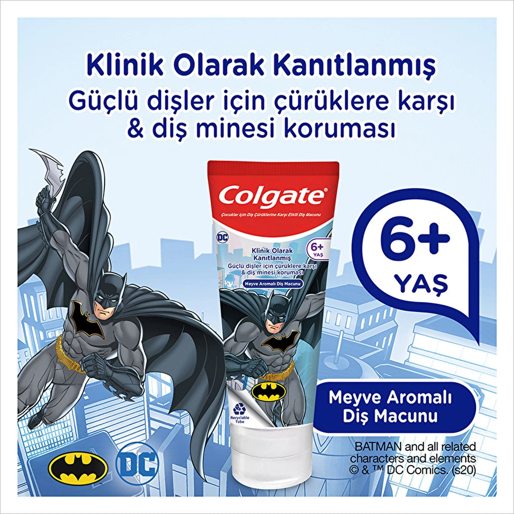 Colgate Barbie &amp; Batman Toothpaste 75 ml - Toothbrush Oral Care Package (Assorted)