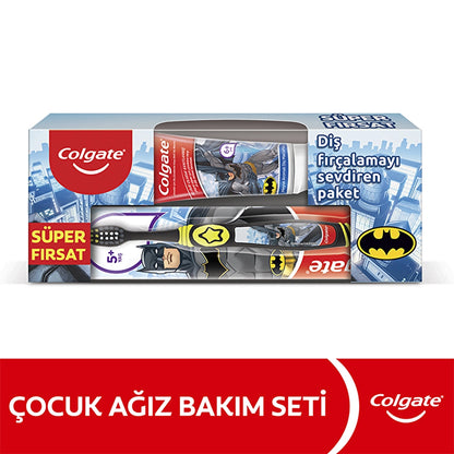 Colgate Barbie &amp; Batman Toothpaste 75 ml - Toothbrush Oral Care Package (Assorted)