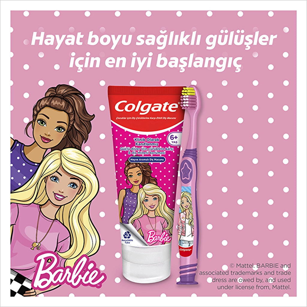 Colgate Barbie &amp; Batman Toothpaste 75 ml - Toothbrush Oral Care Package (Assorted)