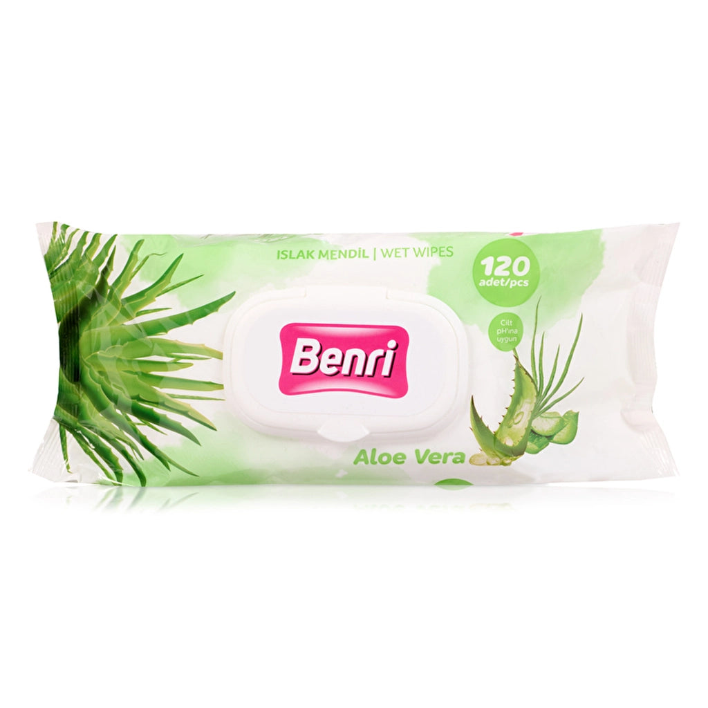 Benri Wet Wipes Aloe Vera 120 pcs