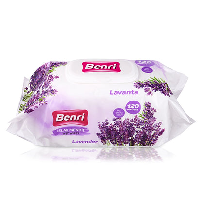 Benri Wet Wipes Lavender 120 pcs