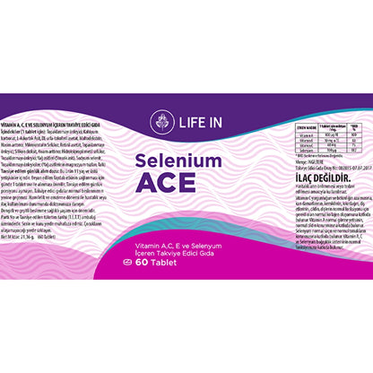 Life In Food Supplement Containing Selenium Vitamins A, C, E 60 Tablets