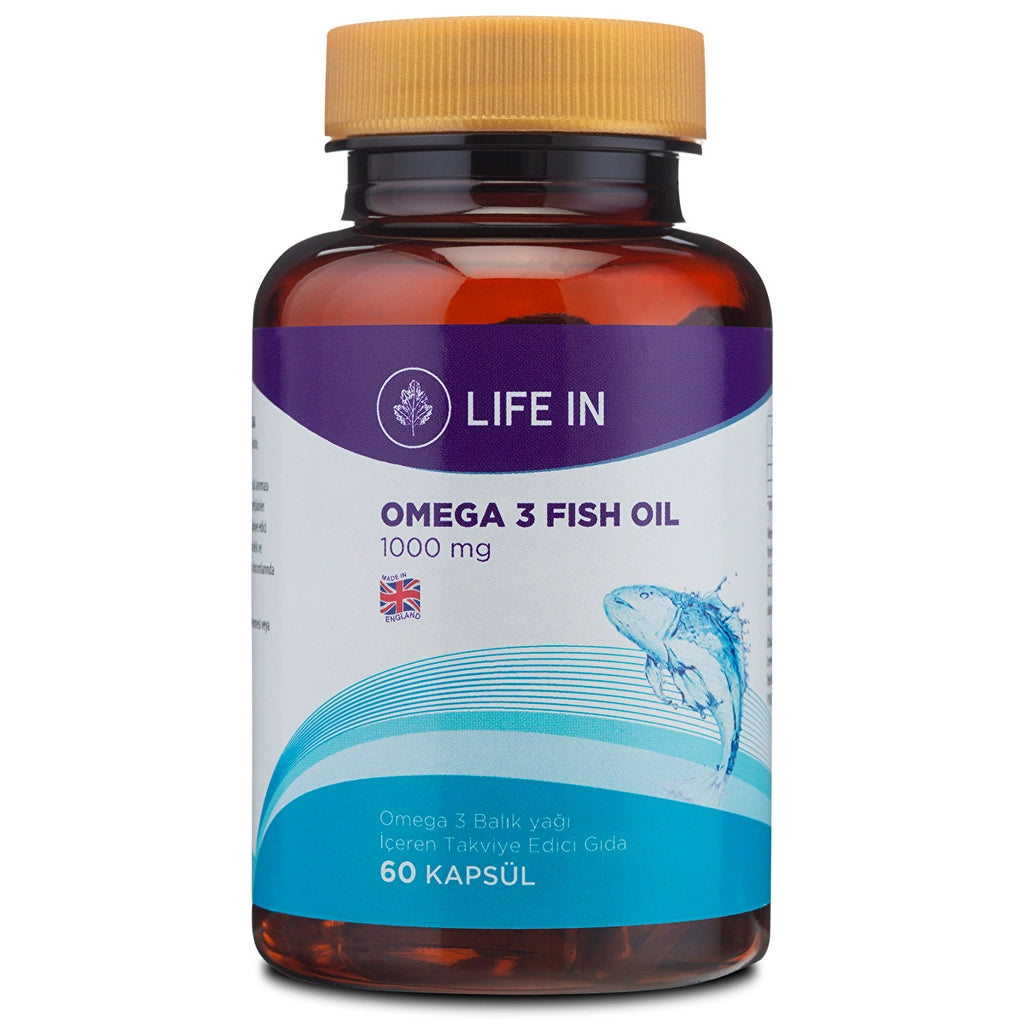 Life In Food Supplement Containing Omega 3 Fish Oil 60 Capsules 1000mg