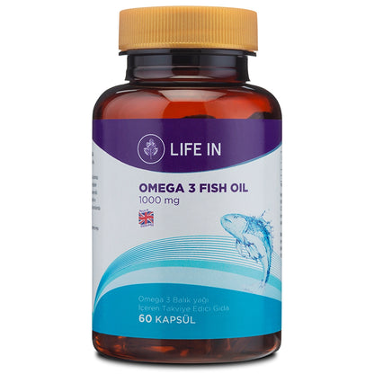 Life In Food Supplement Containing Omega 3 Fish Oil 60 Capsules 1000mg