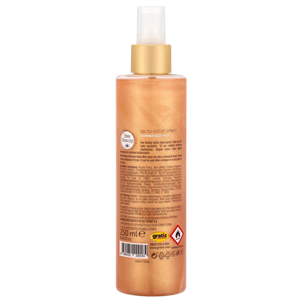 Bee Beauty Rose Gold Sparkling Body Spray 250 ml