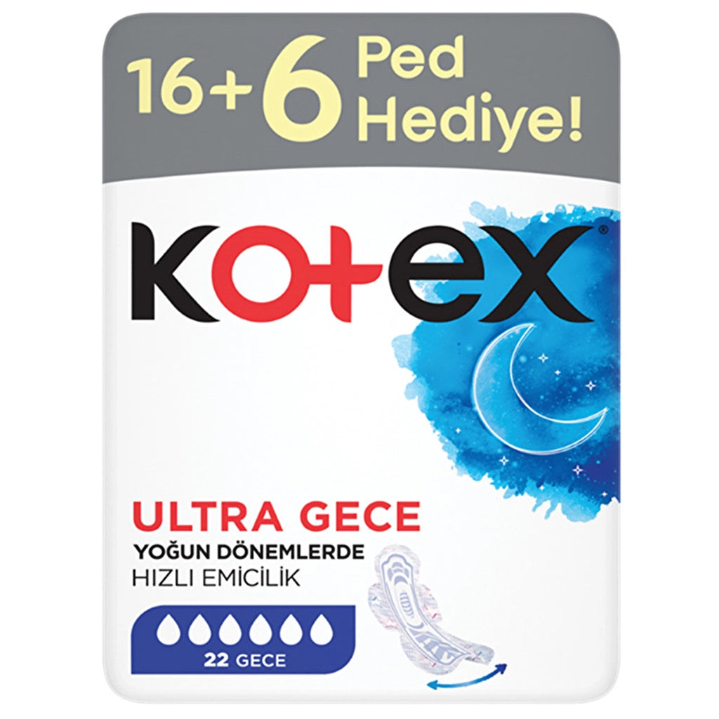 Kotex Giant Eco Hygienic Pads Ultra Night 22 Pack