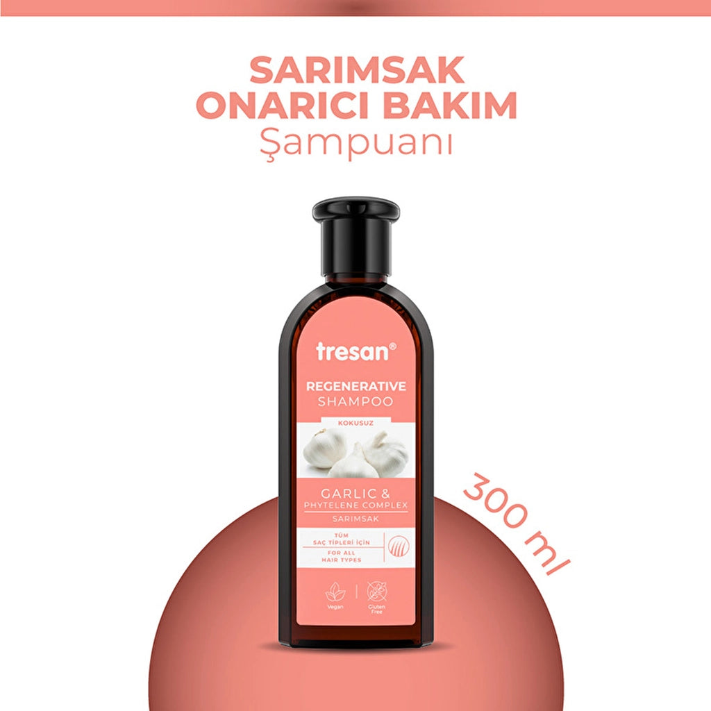 Tresan Garlic Extract Repair Care Shampoo 300 ml