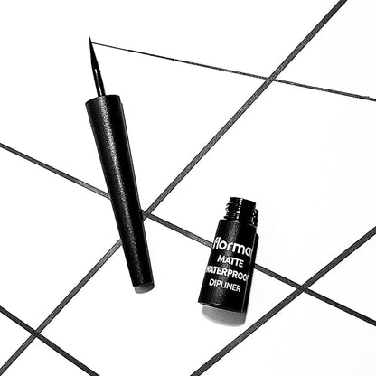 Flormar Matte Waterproof Intensely Pigmented and Matte Finish Dipliner 001 Black