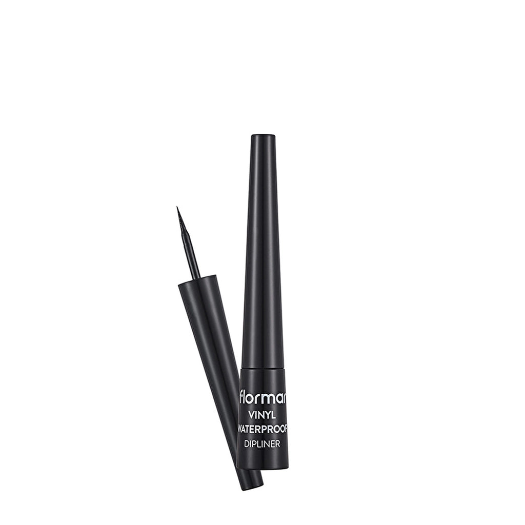 Flormar Vinyl Waterproof Intensely Pigmented and Shiny Finish Dipliner 001 Black