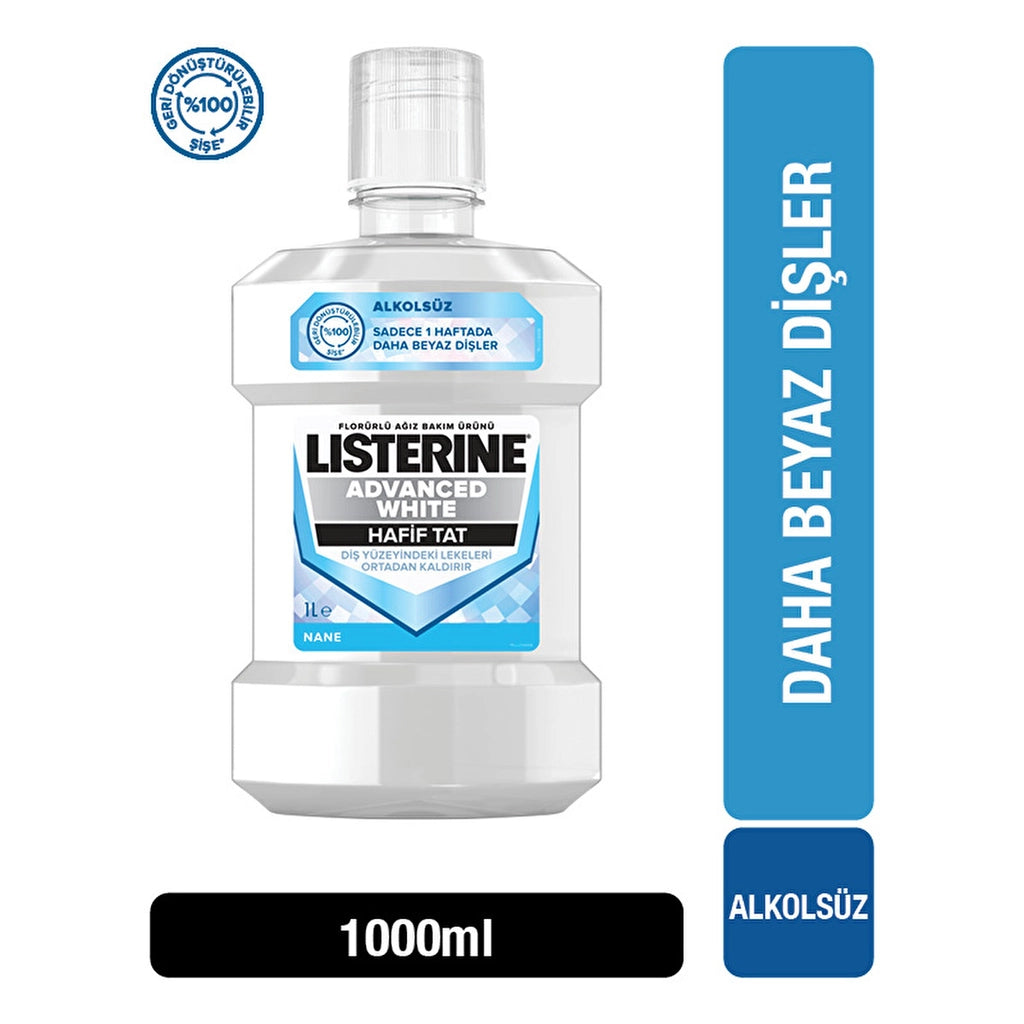 Listerine Advanced White Light Taste Mouthwash 1000 ml