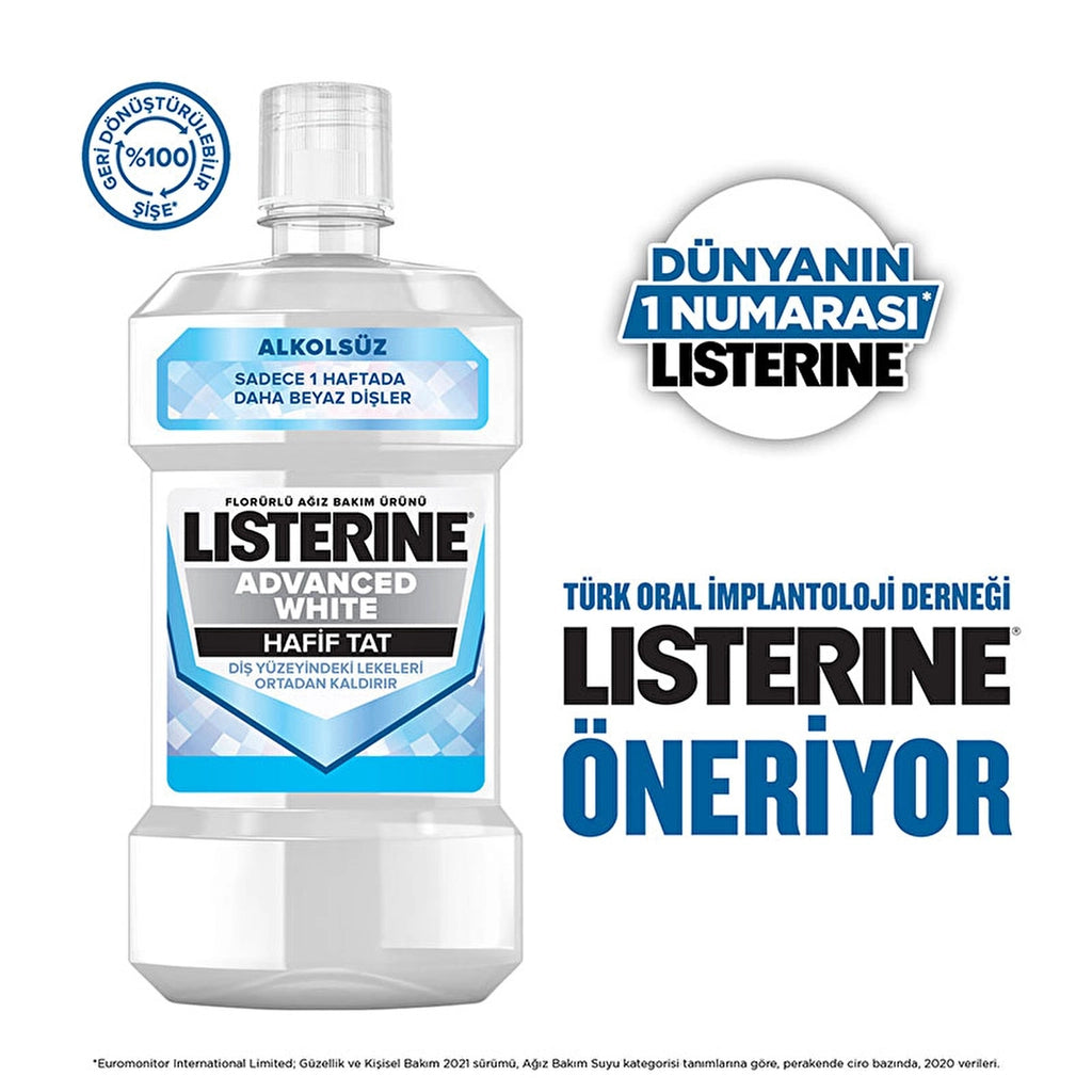 Listerine Advanced White Light Taste Mouthwash 1000 ml
