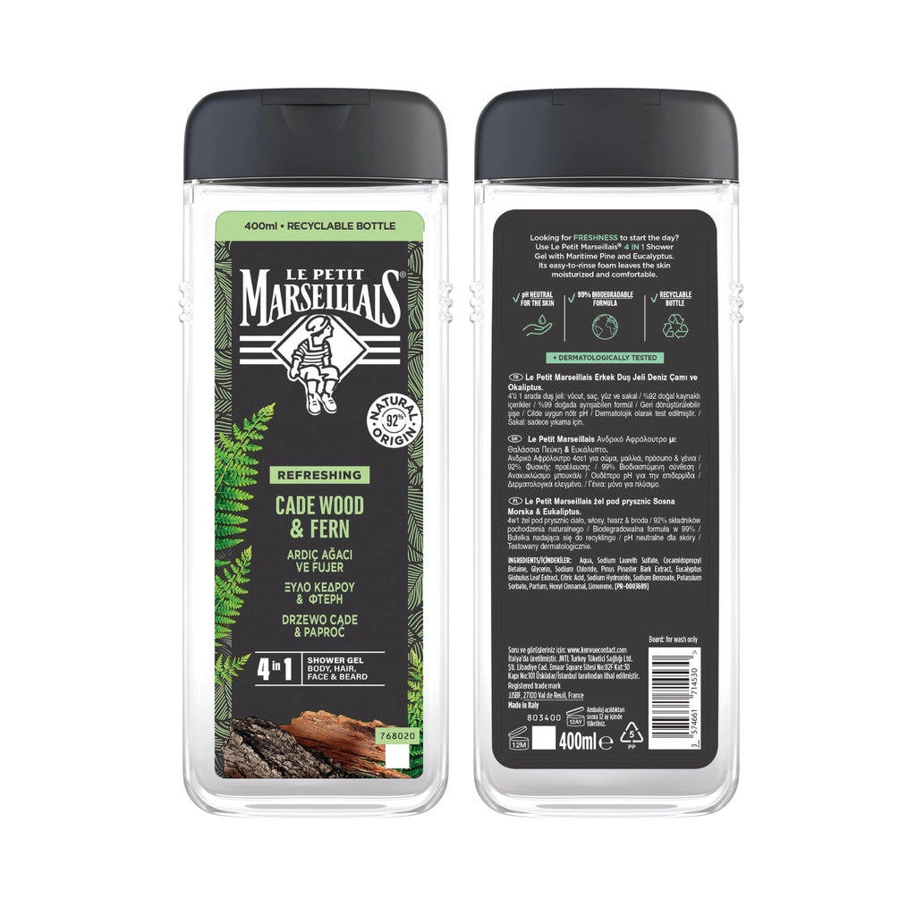 Le Petit Marseillais Men Juniper Tree and Fujer Shower Gel 400 ml