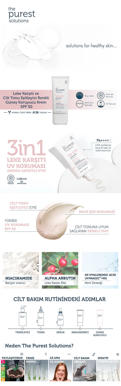 The Purest Solutions Antioxidant Supported Sun Cream for Blemished Skin 50+ SPF 50 ml