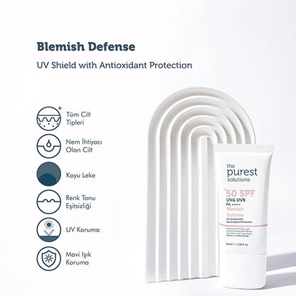 The Purest Solutions Antioxidant Supported Sun Cream for Blemished Skin 50+ SPF 50 ml