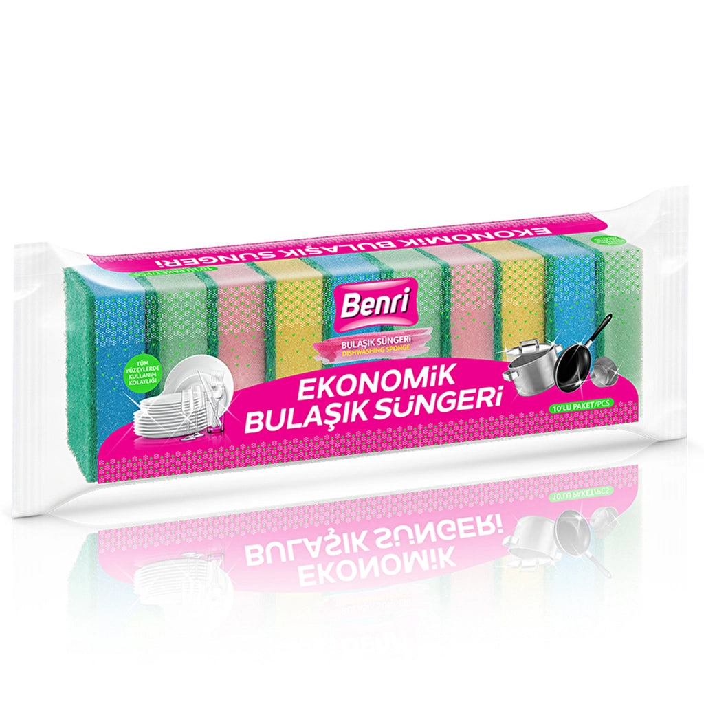 Benri Economical Dish Sponges 10pcs