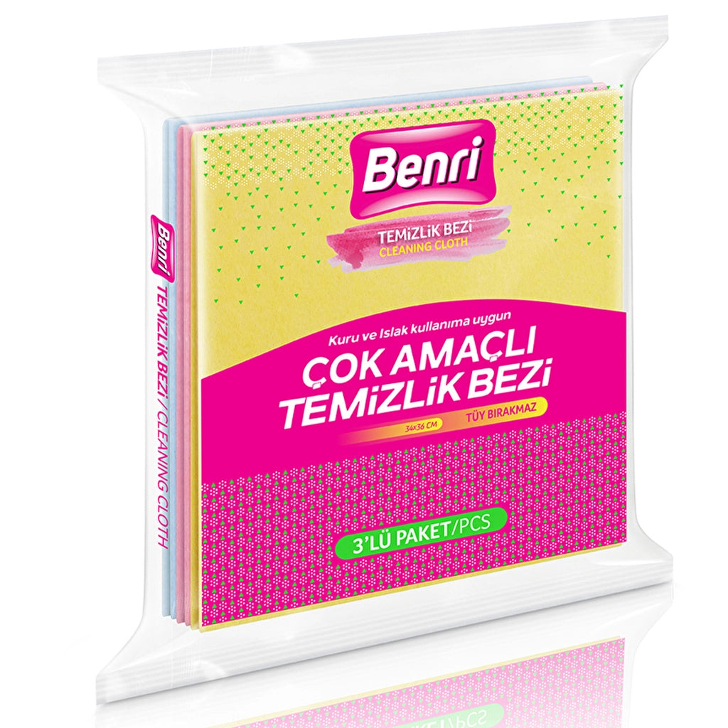 Benri Multi-Purpose Cleaning Cloth 3-pack
