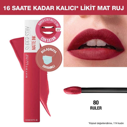 Maybelline New York Super Stay Matte Ink Unnude Liquid Matte Lipstick 80 Rulers
