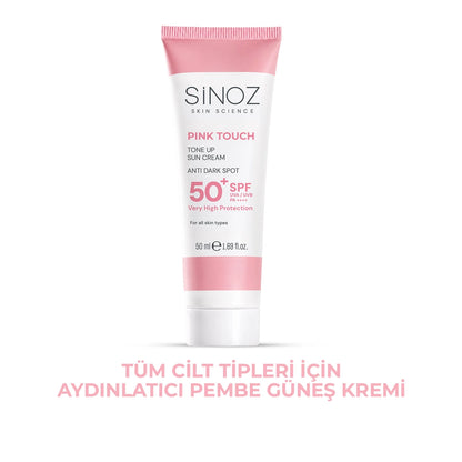 Sinoz SPF50+ Pink Touch Pink Face Sun Cream PA++++ 50 ml