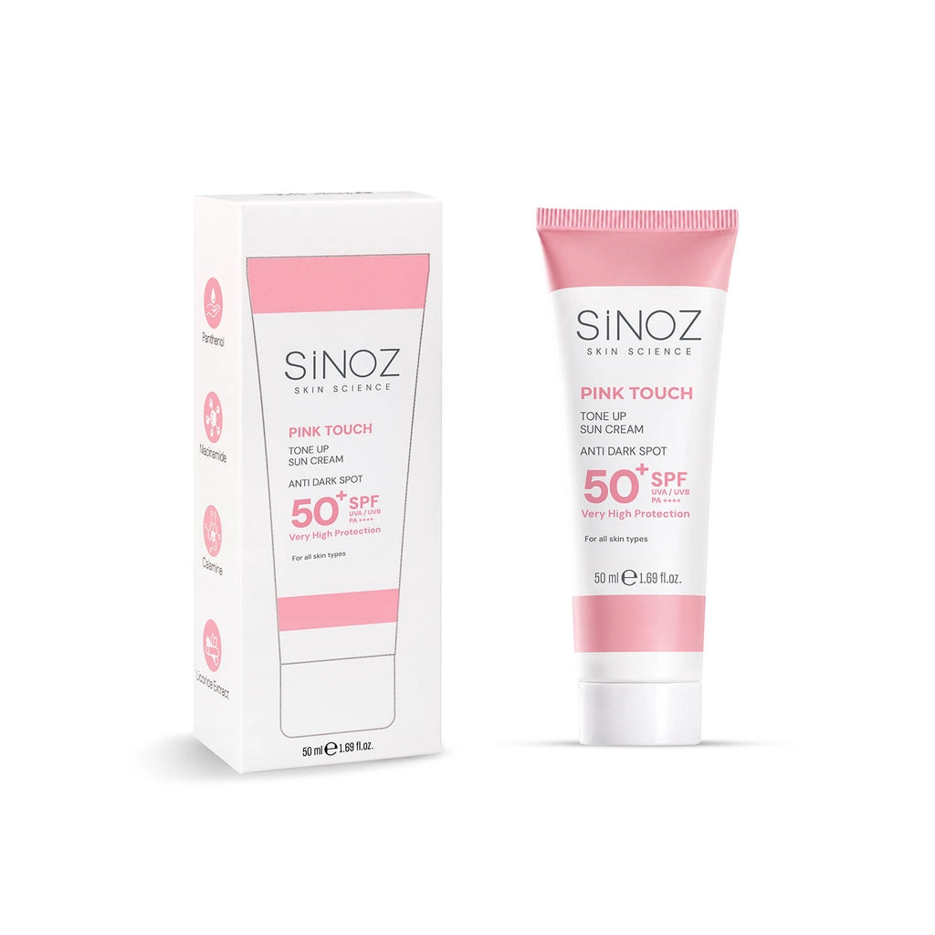 Sinoz SPF50+ Pink Touch Pink Face Sun Cream PA++++ 50 ml