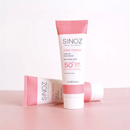 Sinoz SPF50+ Pink Touch Pink Face Sun Cream PA++++ 50 ml