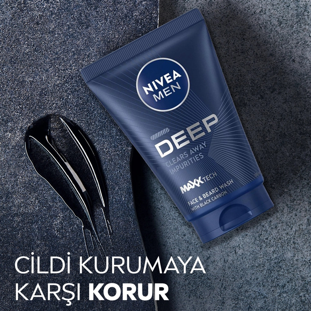 Nivea Men Deep Dimension Face and Beard Cleansing Gel 100 ml