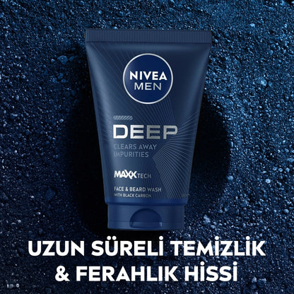 Nivea Men Deep Dimension Face and Beard Cleansing Gel 100 ml