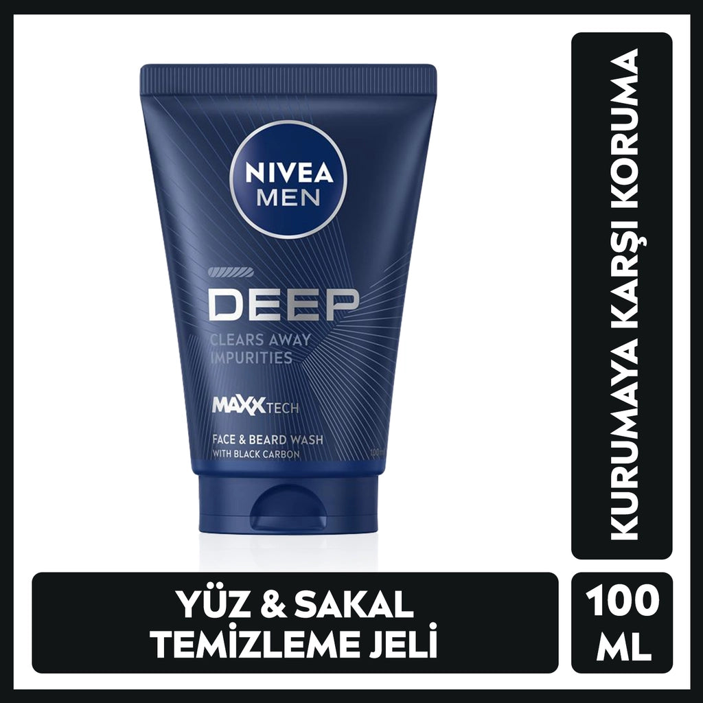 Nivea Men Deep Dimension Face and Beard Cleansing Gel 100 ml