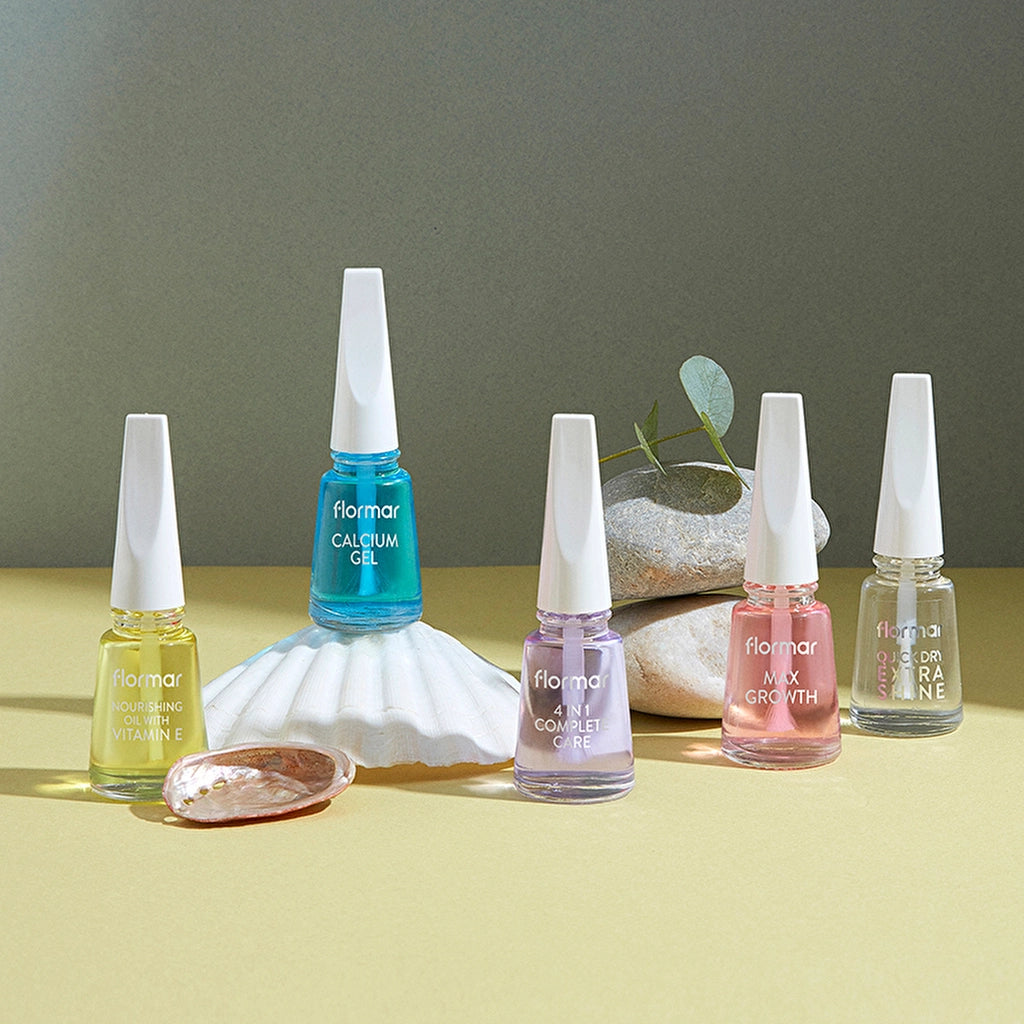 Flormar Calcium Gel Nail Strengthening Effective Nail Polish Base/Nail Polish 000