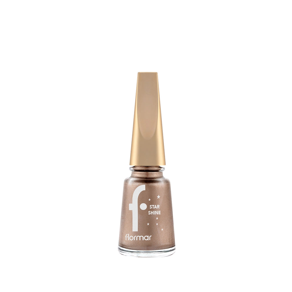 Flormar Star Shine Intensely Pigmented and Metallic Look Nail Polish 045 Luminious Gold