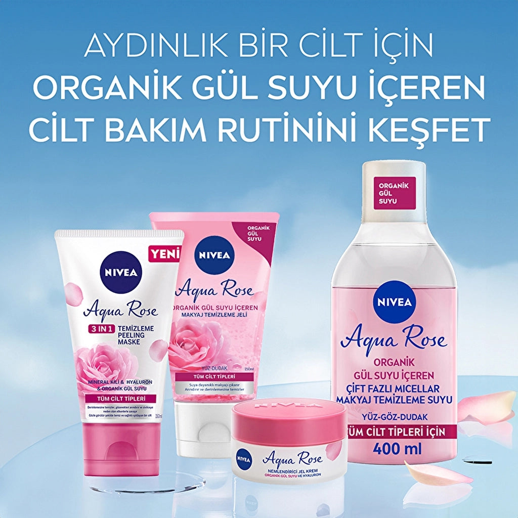 Nivea Aqua Rose Micellar Double Phase Make-up Cleansing Water Containing Rose Water 400 ml