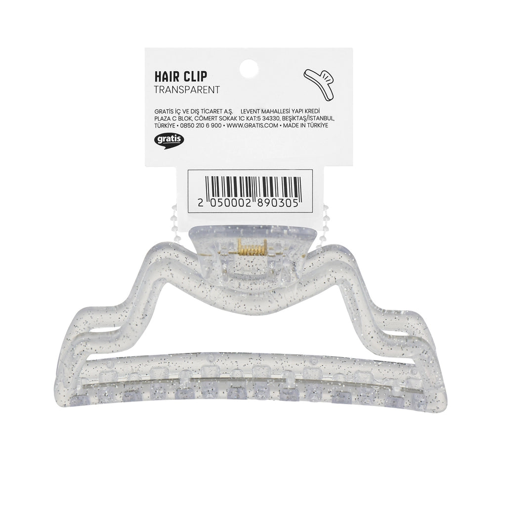 Eklips Curved Latch Buckle Glitter Transparent