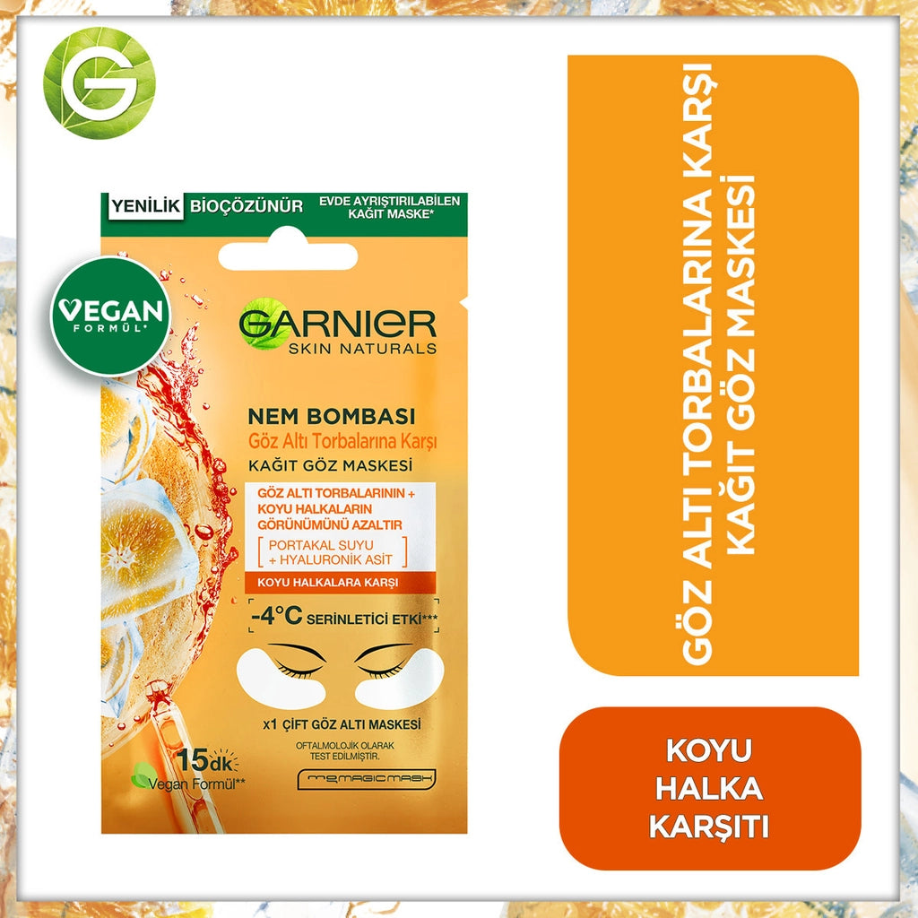 Garnier Moisture Bomb Paper Eye Mask Against Under-Eye Bags