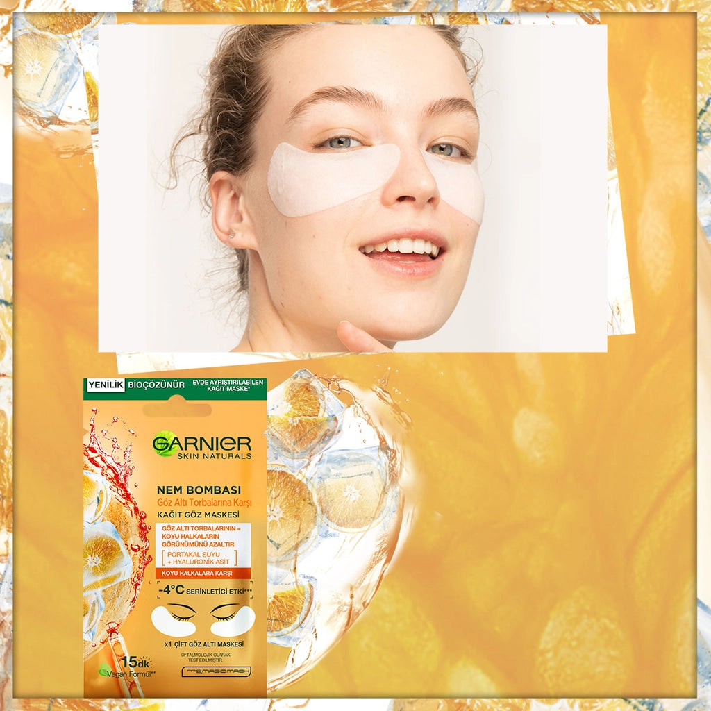 Garnier Moisture Bomb Paper Eye Mask Against Under-Eye Bags