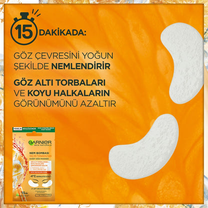 Garnier Moisture Bomb Paper Eye Mask Against Under-Eye Bags