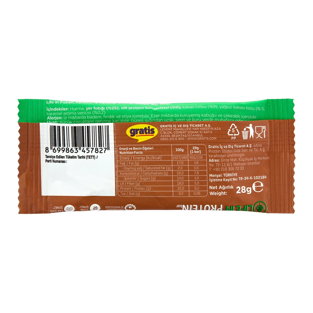 Life In Caramel Flavored Protein Bar 28 gr