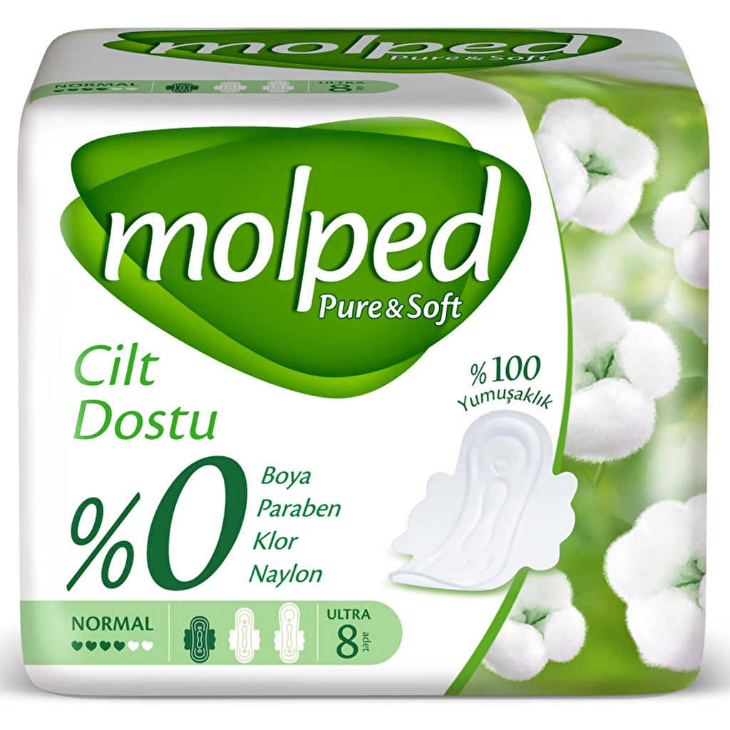Molped Pure &amp; Soft Single Regular 8 Pack